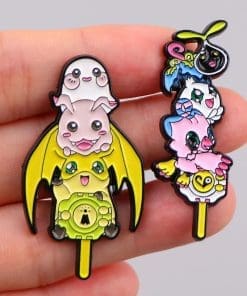 Alternative view of Digimon Adventure 'Biyomon Monsters Stick' Enamel Pin