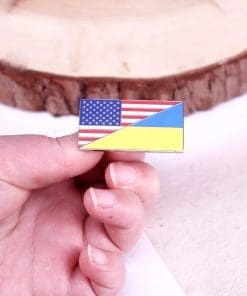 Alternative view of Friendship Flag 'US and Ukraine' Enamel Pin