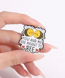 Alternative view of insectCouple 'You And Me Are Meant To Bee' Enamel Pin