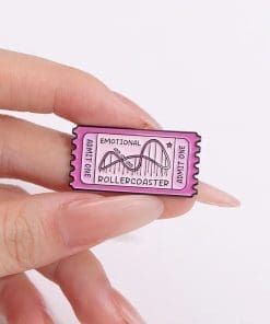 Alternative view of Ticket Mood 'Emotional Rollercoaster' Enamel Pin