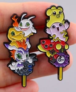 Alternative view of Digimon Adventure 'Gomamon Monsters Stick' Enamel Pin