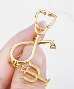 Alternative view of Medical Stethoscope 'Psychology Psi Pendant' Enamel Pin