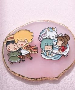Alternative view of Spirited Away 'Sen and Haku| Love Chibi' Enamel Pin