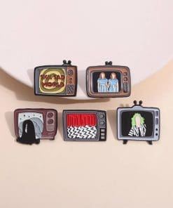 Alternative view of The Shining ‘Grady Twins on Television’ Enamel Pin