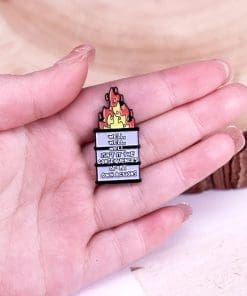 Alternative view of Dumpster Fire 'Well Well Well If It Isn't The Consequences Of My Own Actions' Enamel Pin