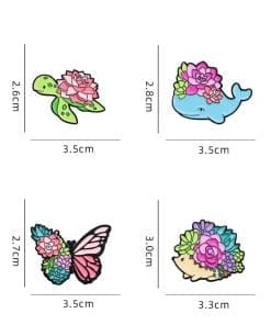 Succulent Whale Enamel Pin - Image 4