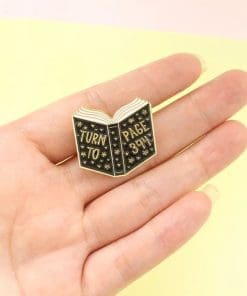 Alternative view of Black Book 'Turn To Page 394' Enamel Pin