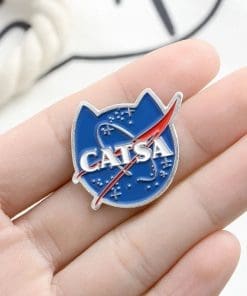 Alternative view of Cats Planet 'CATSA' Enamel Pin