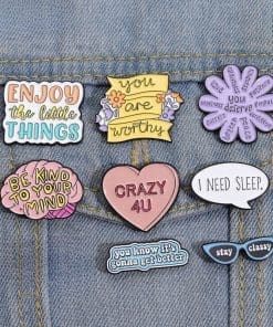 Alternative view of Blue Shade 'Stay Classy' Enamel Pin