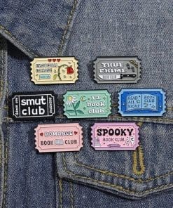 Alternative view of Dagger Ticket 'True Crime Book Club' Enamel Pin