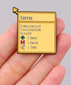 Alternative view of Coffee Lover 'Smell Delicious. Give You A Boost' Enamel Pin