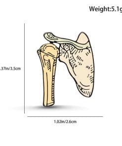 Body Skeleton 'Humerus and Scapula' Enamel Pin - Image 3
