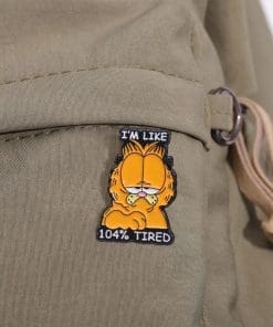 Alternative view of Garfield 'I'm Like 104% Tired' Enamel Pin