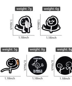 Stickman 'Stand Back I'M Going To Try Science' Enamel Pin - Image 5
