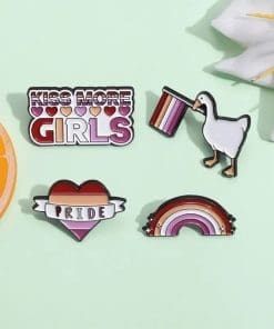Alternative view of Goose 'Pride Flag' Enamel Pin