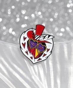 Alternative view of Hazbin Hotel 'Valentino Head' Enamel Pin