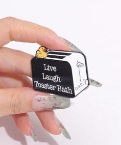 Alternative view of Rubber Duck 'Live Laugh Toaster Bath' Enamel Pin