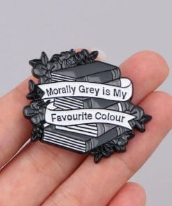 Alternative view of Book Quote 'Morally Grey is My Favourite Colour' Enamel Pin