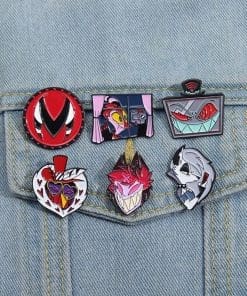 Alternative view of Hazbin Hotel 'Alastor Silly Head' Enamel Pin