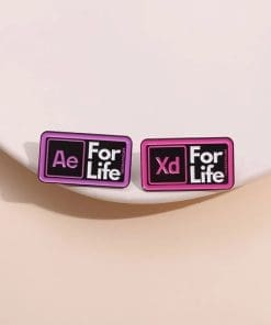 Alternative view of Visual Effect 'Ae For Life' Enamel Pin