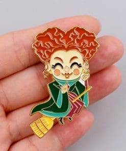 Alternative view of Hocus Pocus 'Flying Winifred Sanderson' Enamel Pin