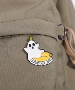 Alternative view of Funny Ghost 'Boo-Na-Na' Enamel Pin