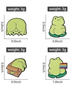 Frog 'Upside Down' Enamel Pin - Image 4