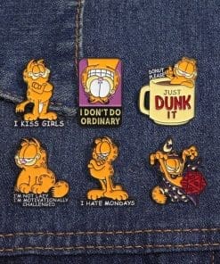 Alternative view of Garfield 'Donut Please Just Dunk It' Enamel Pin