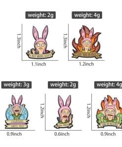 Alternative view of Bob’s Burgers ‘Set of 5 | Funny Louise' Enamel Pin