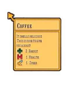 Coffee Lover 'Smell Delicious. Give You A Boost' Enamel Pin