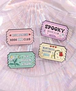 Alternative view of Love Ticket 'Romance Book Club' Enamel Pin