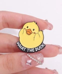 Alternative view of Funny Duckling 'What the Duck' Enamel Pin