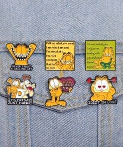 Alternative view of Garfield 'Never Trust a Smiling Cat' Enamel Pin