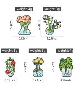 Plant Potion Vase 'Chemical Monstera' Enamel Pin - Image 5