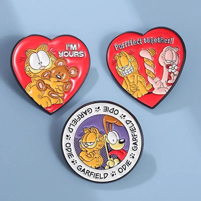 Garfield 'Set of 4 Orange Cat' Enamel Pin - Image 2