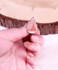 Alternative view of House of Flame and Shadow 'My Friends Are With Me and I Am Not Afraid' Enamel Pin