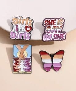 Alternative view of Pride Color 'Butterfly' Enamel Pin