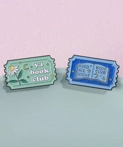 Alternative view of Midnight Ticket 'Read All Night Book Club' Enamel Pin
