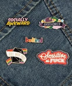 Alternative view of Sensitive as F Enamel Pin