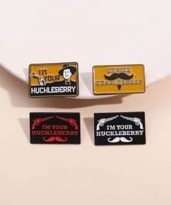Alternative view of Tombstone 'I'm Your Huckleberry | Red Beard and Gun' Enamel Pin