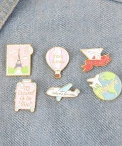 Paris Stamp 'Eiffel Tower' Enamel Pin - Image 3
