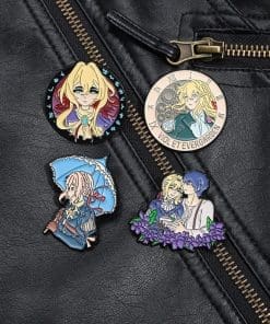Alternative view of Violet Evergarden 'Blue Umbrella' Enamel Pin