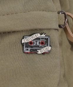 Alternative view of Cassette Tapes 'Statement Begins' Enamel Pin