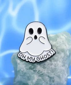 Alternative view of Funny Ghost 'Oh My Ghost' Enamel Pin