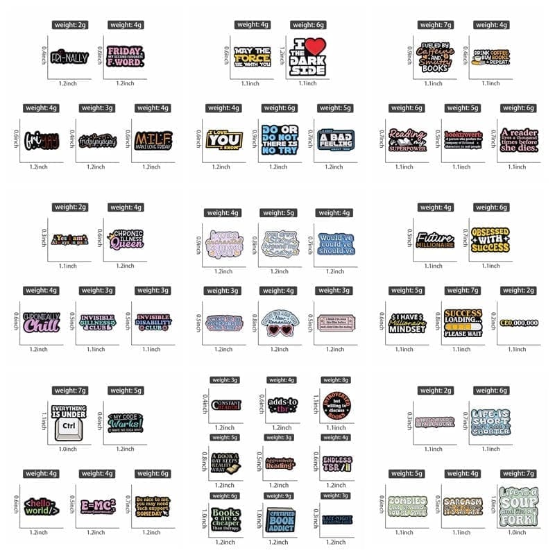 Science Lover 'Periodic Set of 5' Enamel Pin - Image 2