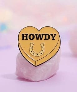 Alternative view of Cowboy Heart 'Howdy' Enamel Pin