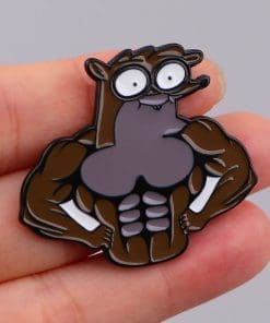 Alternative view of Regular Show 'Rigby | Muscle Man' Enamel Pin