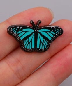 Alternative view of Butterfly 'Blue Emperor' Enamel Pin