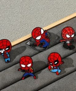 Alternative view of SpiderMan 'Set of 5 Action Chibi' Enamel Pin