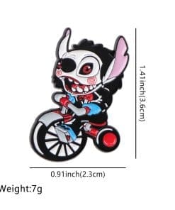 Alternative view of Cosplay 'Stitch x Biker Beetlejuice' Enamel Pin